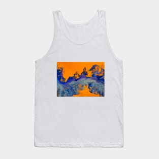 "Silver Lining" acrylic pour painting Tank Top